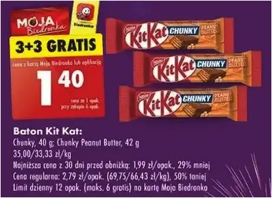 Baton - Kit Kat - Biedronka - 1.4 zł - od 27.12.2024 do 02.01.2025