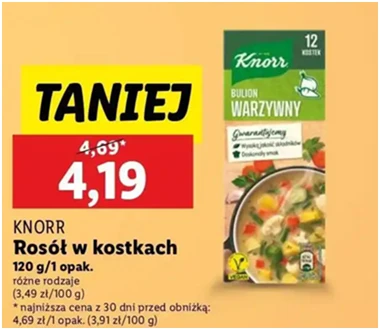 Bulion - warzywny - Knorr - Lidl - 4.19 zł - od 12.12.2024 do 15.12.2024