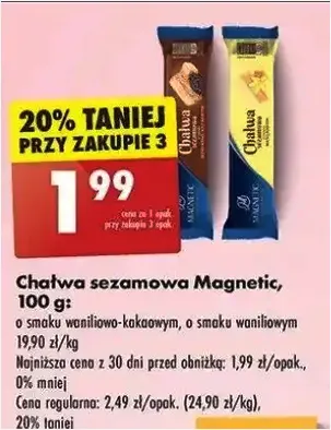 Chałwa sezamowa - Magnetic - Biedronka - 1.99 zł - od 27.12.2024 do 02.01.2025