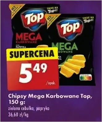 Chipsy Mega - Karbowane Top - Biedronka - 5.49 zł - od 27.12.2024 do 02.01.2025