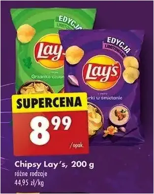 Chipsy - Lay's - Biedronka - 8.99 zł - od 29.12.2024 do 04.01.2025