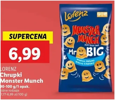 Chrupki - mr. big - Lorenz Monster Munch - Lidl - 6.99 zł - od 12.12.2024 do 15.12.2024