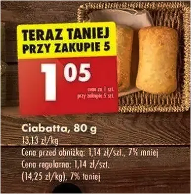 Ciabatta - Biedronka - 1.05 zł - od 27.12.2024 do 02.01.2025