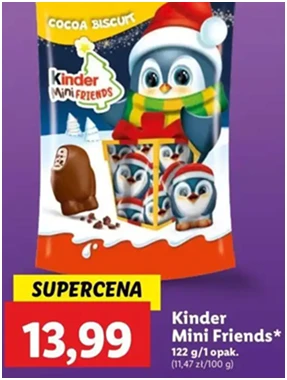 Ciastka mini friends - Kinder - Lidl - 13.99 zł - od 12.12.2024 do 15.12.2024