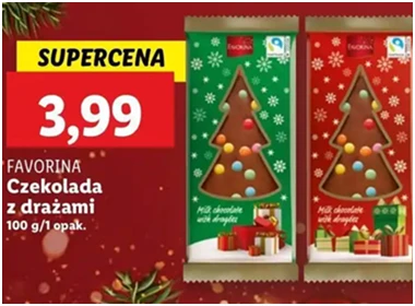 Czekolada - z motywem świątecznym - Favorina - Lidl - 3.99 zł - od 12.12.2024 do 15.12.2024