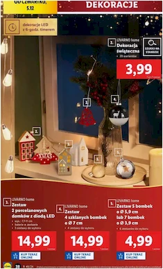 Dekoracja świąteczna - Livarno Home - Lidl - 3.99 zł - od 02.12.2024 do 07.12.2024