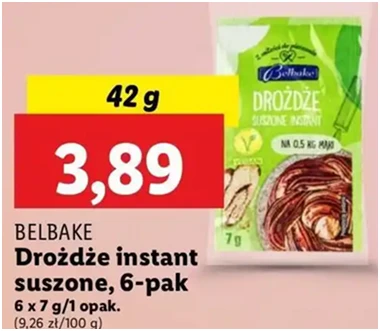 Drożdże - instant - Belbake - Lidl - 3.89 zł - od 12.12.2024 do 15.12.2024