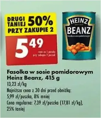 Fasolka w sosie pomidorowym - Heinz Beanz