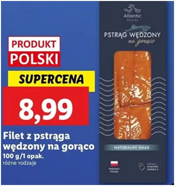 Filet - z pstrąga wędzony - Atlantic (Lidl) - Lidl - 8.99 zł - od 12.12.2024 do 15.12.2024