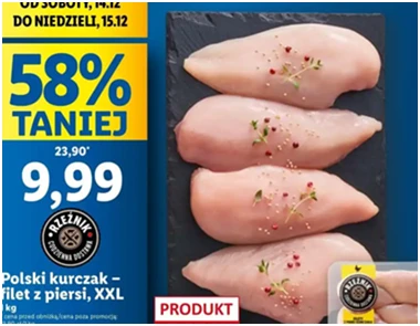 Filet - z piersi kurczaka - Rzeźnik Codzienna Dostawa - Lidl - 9.99 zł - od 14.12.2024 do 15.12.2024