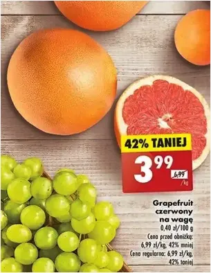 Grapefruit - czerwony - na wagę - Biedronka - 3.99 zł - od 27.12.2024 do 02.01.2025