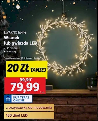 Gwiazda led - 50 cm - Livarno Home - Lidl - 79.99 zł - od 05.12.2024 do 07.12.2024