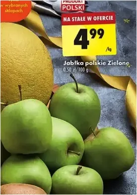 Jabłka polskie - Zielone - na wagę - Biedronka - 4.99 zł - od 27.12.2024 do 02.01.2025