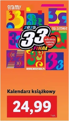 Kalendarz - wośp 2025 - Lidl - 24.99 zł - od 02.12.2024 do 07.12.2024