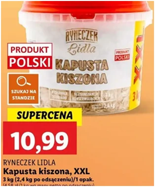 Kapusta kiszona - Ryneczek Lidla - Lidl - 10.99 zł - od 12.12.2024 do 15.12.2024