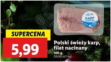 Karp - filet nacinany - Lidl - 59.9 zł - od 12.12.2024 do 15.12.2024