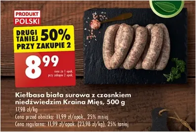 Kiełbasa biała surowa - Kraina Mięs