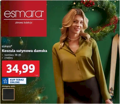 Koszula damska - Esmara - Lidl - 34.99 zł - od 02.12.2024 do 07.12.2024