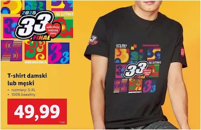 Koszulka męska - m-xl - wośp - Lidl - 49.99 zł - od 02.12.2024 do 07.12.2024