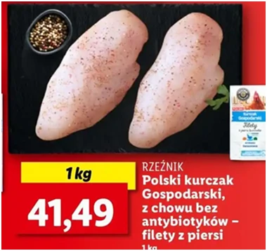 Kurczak gospodarski - filet z piersi - Rzeźnik Codzienna Dostawa - Lidl - 41.49 zł - od 12.12.2024 do 15.12.2024