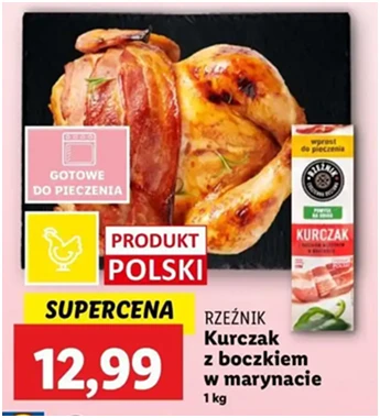 Kurczak z boczkiem - w marynacie do pieczenia - Rzeźnik Codzienna Dostawa - Lidl - 12.99 zł - od 12.12.2024 do 15.12.2024