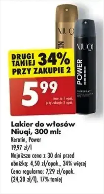 Lakier do włosów - Niuqi