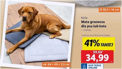 Mata grzewcza dla kota - Karlie - Lidl - 34.99 zł - od 05.12.2024 do 07.12.2024