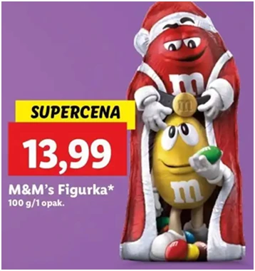 Mikołaj - M&M's - Lidl - 13.99 zł - od 12.12.2024 do 15.12.2024