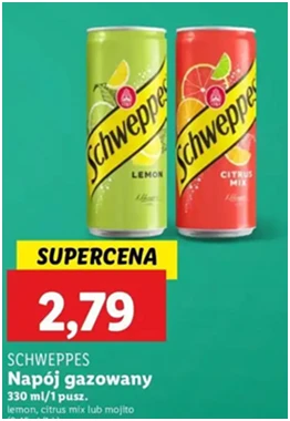 Napój - mojito - Schweppes - Lidl - 2.79 zł - od 12.12.2024 do 15.12.2024