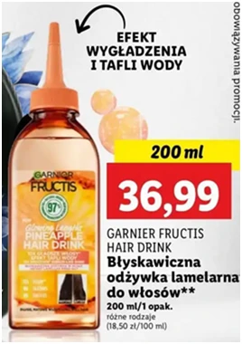 Odżywka - pineapple - Garnier Fructis Hair Drink - Lidl - 36.99 zł - od 12.12.2024 do 15.12.2024