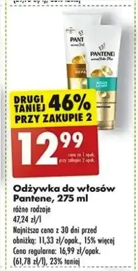 Odżywka do włosów - Pantene - Biedronka - 12.99 zł - od 27.12.2024 do 31.12.2024