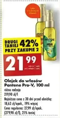 Olejek - Pantene Pro-V - Biedronka - 21.99 zł - od 27.12.2024 do 31.12.2024