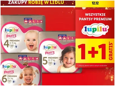 Pieluchomajtki - 6 extra large - Lupilu Pants Premium - Lidl - 0 zł - od 12.12.2024 do 15.12.2024