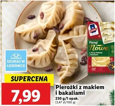 Pierogi - z masą makową i bakaliami - Konspol - Lidl - 7.99 zł - od 12.12.2024 do 15.12.2024