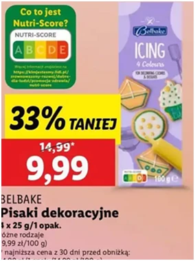 Pisaki cukrowe - Belbake - Lidl - 9.99 zł - od 12.12.2024 do 15.12.2024