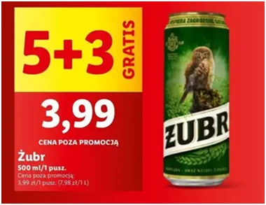 Piwo - Żubr 1768 - Lidl - 2.49 zł - od 12.12.2024 do 15.12.2024