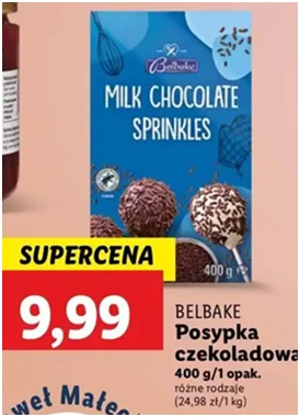 Posypka - z czekolady mlecznej - Belbake - Lidl - 9.99 zł - od 12.12.2024 do 15.12.2024