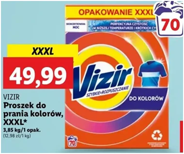 Proszek do prania - color - Vizir - Lidl - 49.99 zł - od 12.12.2024 do 15.12.2024