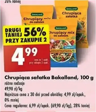 Chrupiąca sałatka - Bakalland - Biedronka - 4.99 zł - od 27.12.2024 do 02.01.2025