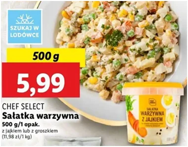 Sałatka warzywna - z jajkiem - Chef Select - Lidl - 5.99 zł - od 12.12.2024 do 15.12.2024