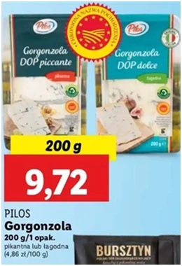 Ser - gorgonzola pikantna - Pilos - Lidl - 9.72 zł - od 12.12.2024 do 15.12.2024