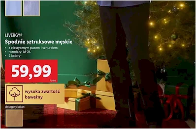 Spodnie męskie - sztruksowe - Lidl - 59.99 zł - od 02.12.2024 do 07.12.2024