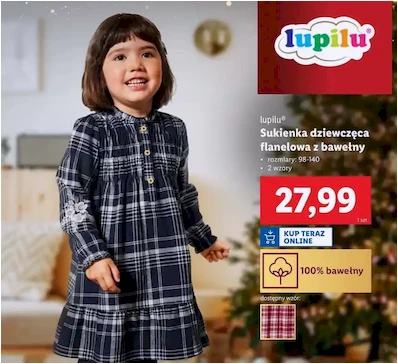 Sukienka dziewczęca - Lupilu - Lidl - 27.99 zł - od 02.12.2024 do 07.12.2024