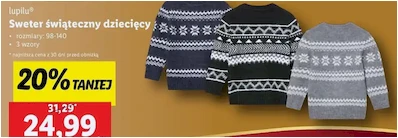 Sweter świąteczny dziecięcy - Lupilu - Lidl - 24.99 zł - od 02.12.2024 do 07.12.2024