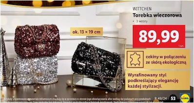 Torebka wieczorowa - Wittchen - Lidl - 89.99 zł - od 07.12.2024 do 07.12.2024