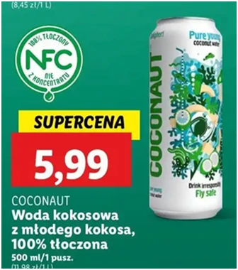 Woda kokosowa - Coconaut - Lidl - 5.99 zł - od 12.12.2024 do 15.12.2024