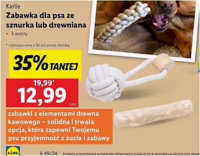 Zabawka dla psa - drewniana - Karlie - Lidl - 12.99 zł - od 05.12.2024 do 07.12.2024