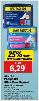 Podpaski Ultra Deo Drynet - Lidl - 6.29 zł - od 23.01.2025 do 26.01.2025
