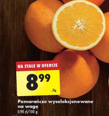 Pomarańcze wyselekcjonowane na wagę - Biedronka - 8.99 zł - od 02.01.2025 do 04.01.2025