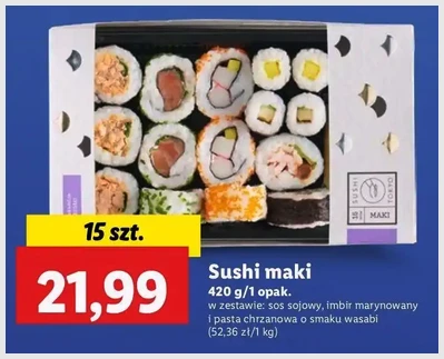 Sushi maki - Lidl - 21.99 zł - od 23.01.2025 do 26.01.2025